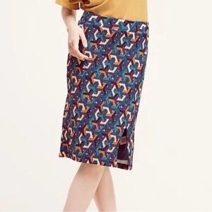Maeve Multicolor Pattern Pencil Skirt